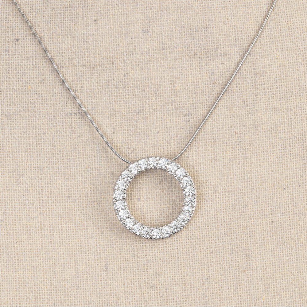 Pendant necklace luxury vibe CZ pendant Signity Star Circle of love faux diamond